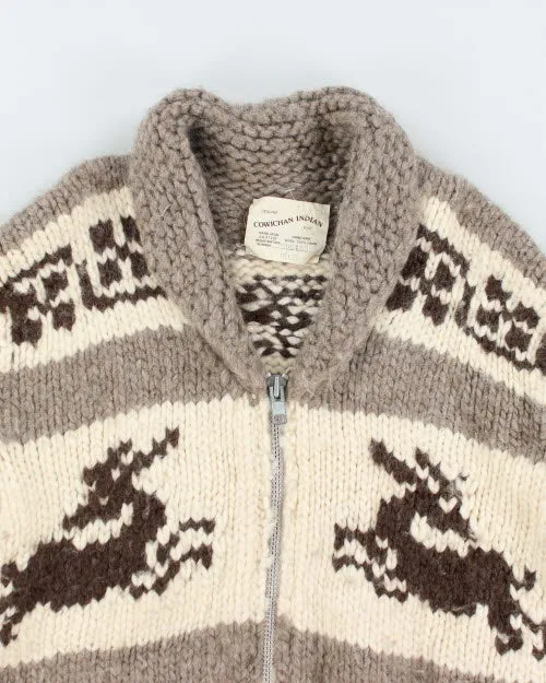 Vintage 70's Heavyweight Cowichan Indian Zip Up Cardigan - L sold by Rokit product image thumbnail 3