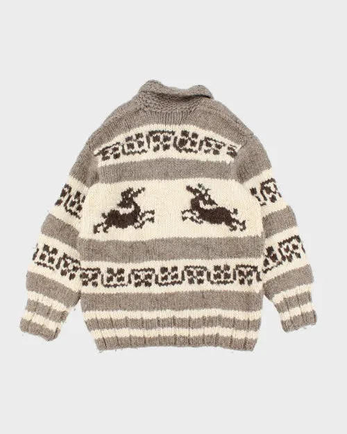 Vintage 70's Heavyweight Cowichan Indian Zip Up Cardigan - L sold by Rokit product image thumbnail 2