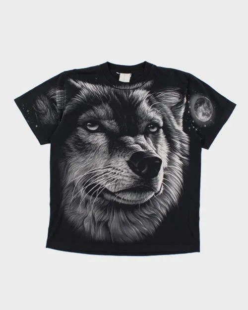 Vintage 90's Wolf Big Graphic T-Shirt - XL sold by Rokit