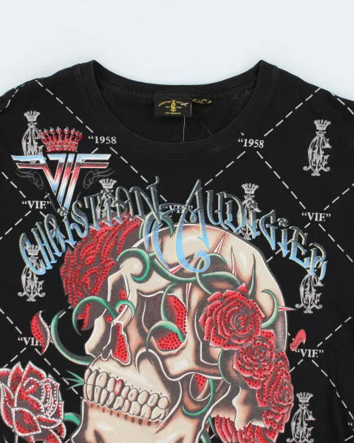 Vintage Y2K Ed Hardy Gothic Skull T-Shirt - XL sold by Rokit product image thumbnail 3