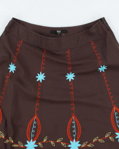 Y2k 00s Bedo Brown Embroidered Skirt - L sold by Rokit product image thumbnail 3