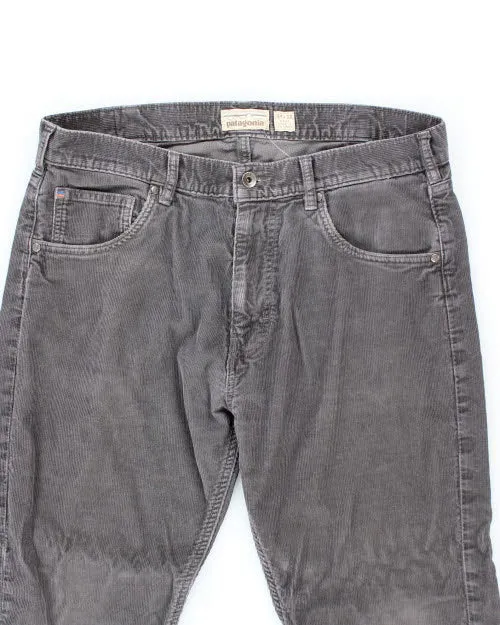 Patagonia Grey Cord Trousers - W34 L32 sold by Rokit product image thumbnail 3