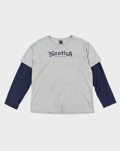 Vintage Y2K Nautica Double Layer Long-sleeved T-Shirt - XL sold by Rokit