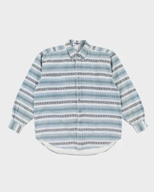 Y2k 00s Motto Pattern Shirt - M sold by Rokit