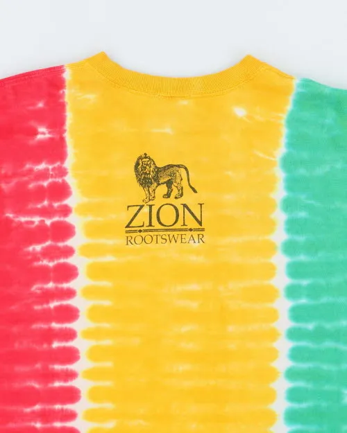 Vintage 90's Zion Bob Marley Tye Dye T-Shirt - L sold by Rokit product image thumbnail 4