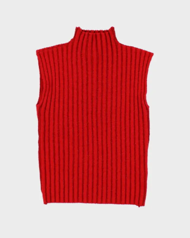 Vintage 90s Ferrone Roma Lambswool & Mohair Knit Tank - L sold by Rokit