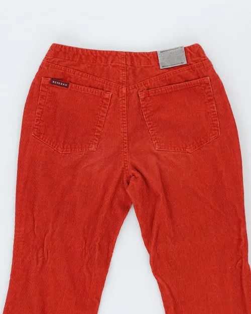 Vintage 90s Nevada Orange Flare Cord Trousers - W28 L31 sold by Rokit product image thumbnail 4