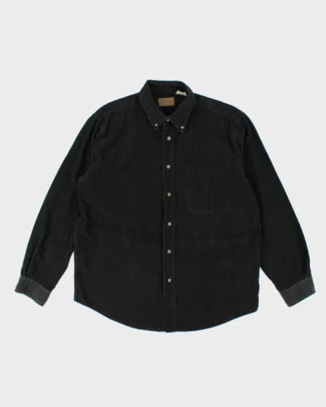 Vintage Cord Black Shirt - M sold by Rokit