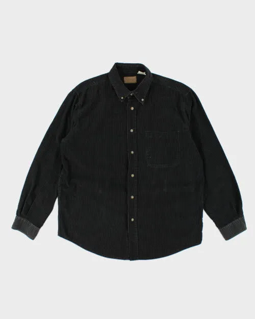 Vintage Cord Black Shirt - M sold by Rokit