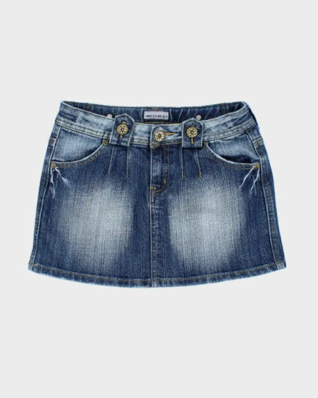 Y2k 00s Request Denim Skirt - XS sold by Rokit