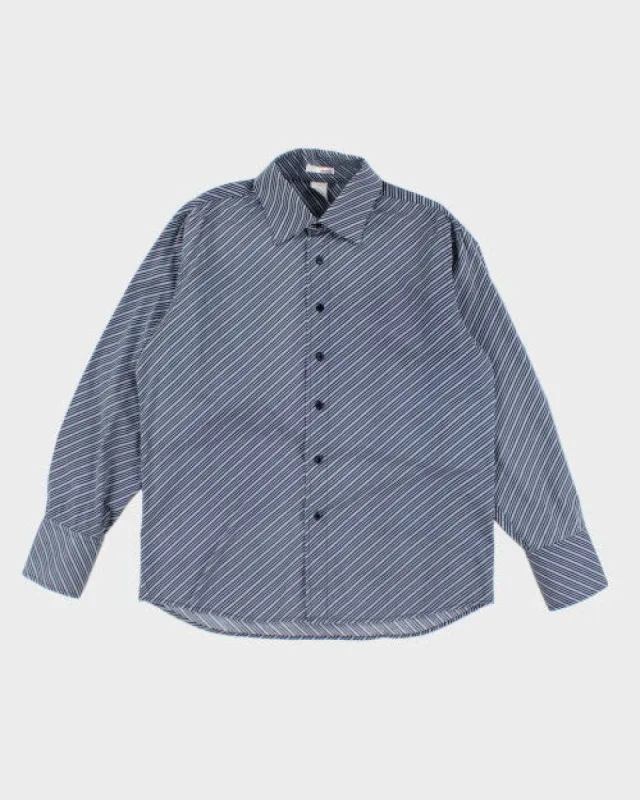 Y2k 00s Groggy Stripe Shirt - L sold by Rokit