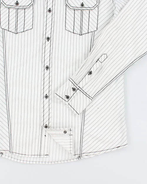 Y2k 00s Buckle Black Slim Fit Shirt - L sold by Rokit product image thumbnail 4