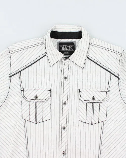 Y2k 00s Buckle Black Slim Fit Shirt - L sold by Rokit product image thumbnail 3