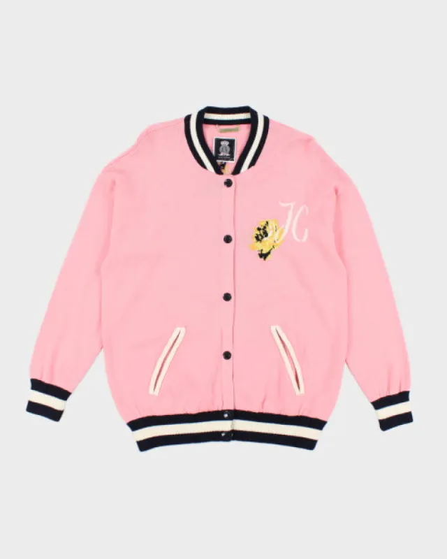Juicy Couture Pink Varsity Cardigan - M sold by Rokit