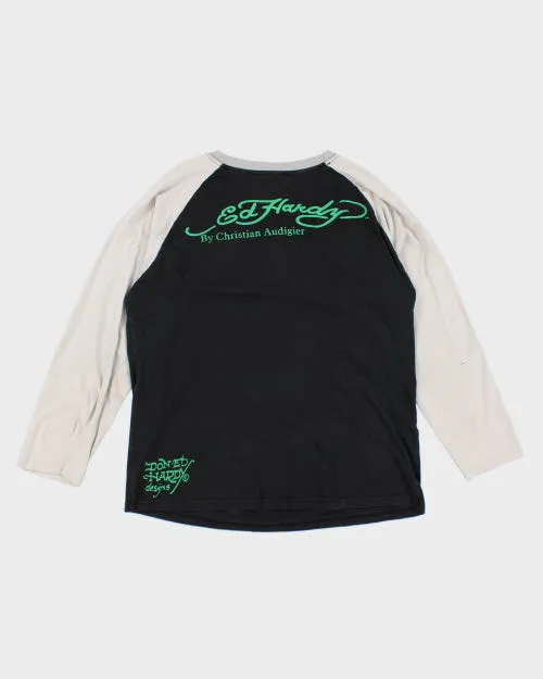 Vintage Y2K Ed Hardy Sequin Tiger Long-sleeved T-Shirt - XXL sold by Rokit product image thumbnail 2