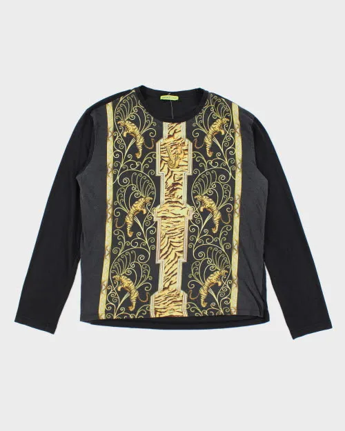 Vintage Versace Jeans Longsleeve Printed T-Shirt - L sold by Rokit