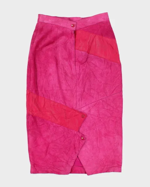 Vintage Danier Pink Suede Skirt - XS sold by Rokit product image thumbnail 2