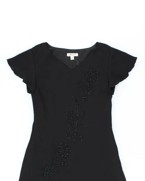 Vintage 90s Jessica Black Beaded Dress - M sold by Rokit product image thumbnail 3