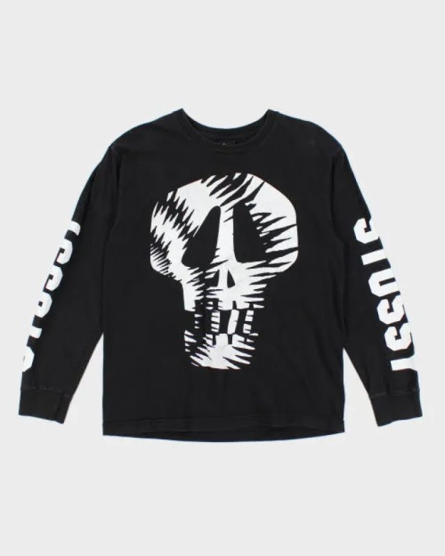 Vintage 2000's Stussy Skull Long-sleeved T-Shirt - M sold by Rokit