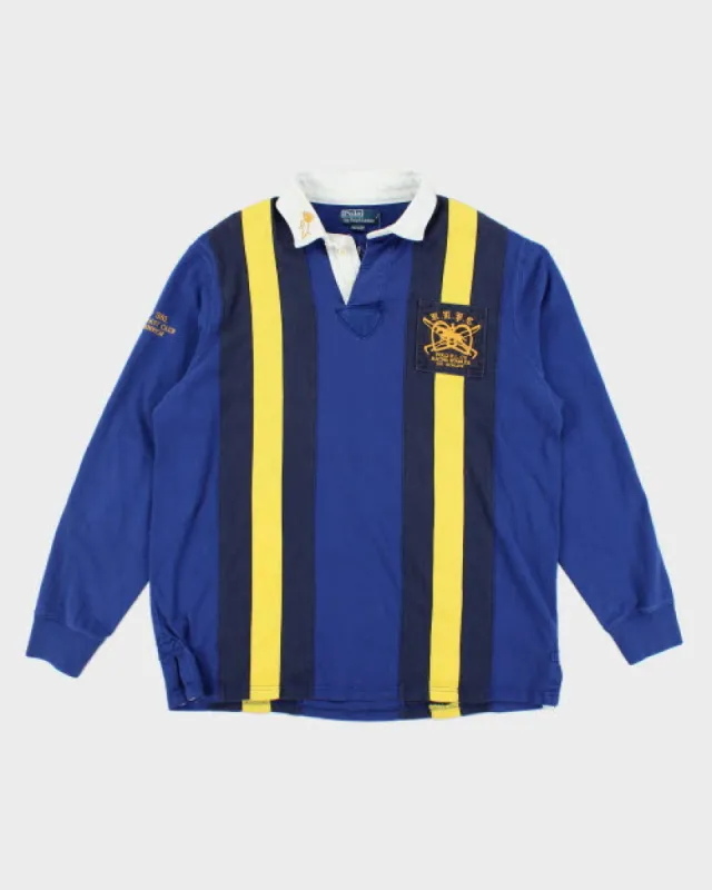 Vintage 2000's Ralph Lauren Heavyweight Striped Rugby Shirt - L sold by Rokit