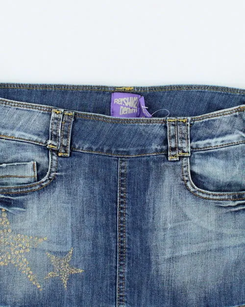 Y2k 00s Zip Denim Mini Skirt - M sold by Rokit product image thumbnail 3