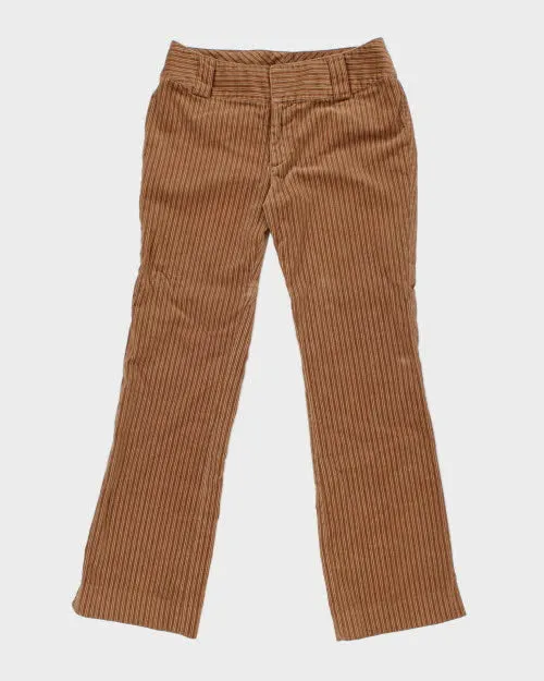 Y2k 00s Jacob Brown Stripe Cord Trousers - W32 L31 sold by Rokit