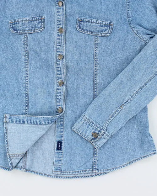 Vintage 90s Express Blue Denim Shirt - L sold by Rokit product image thumbnail 4