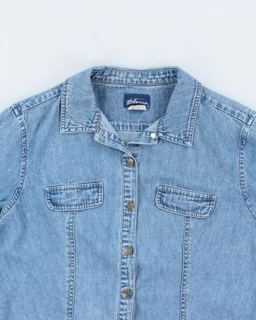Vintage 90s Express Blue Denim Shirt - L sold by Rokit product image thumbnail 3