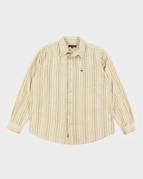 Vintage Point Zero Striped Corduroy Shirt - M sold by Rokit