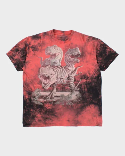 Vintage 2000's The Mountain T-Rex Tye Dye T-Shirt - XXL sold by Rokit