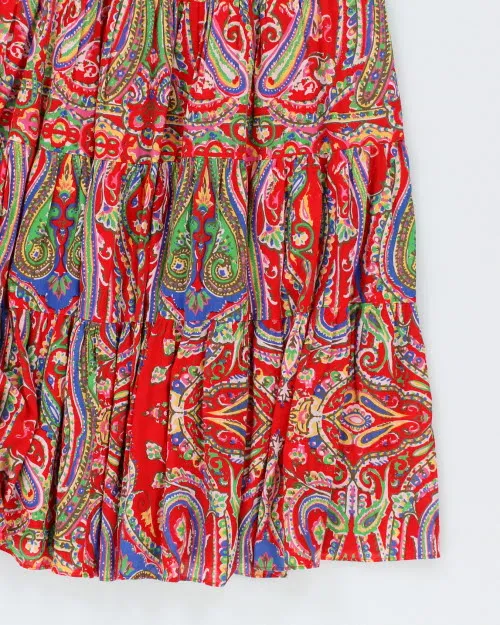 Ralph Lauren Red Tiered Skirt - S sold by Rokit product image thumbnail 4