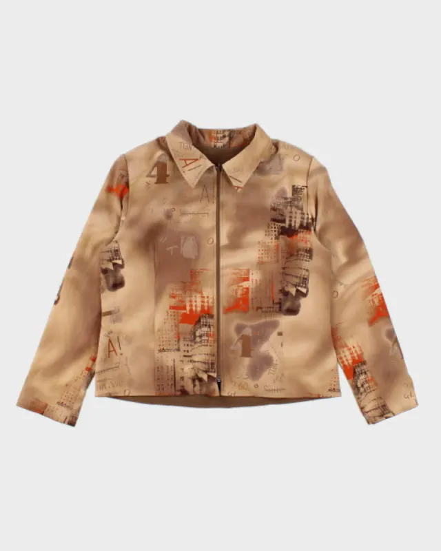 Y2k 00s Brown Reversible Jacket - L sold by Rokit