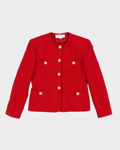 Vintage Jones New York Red Wool Blazer - S sold by Rokit