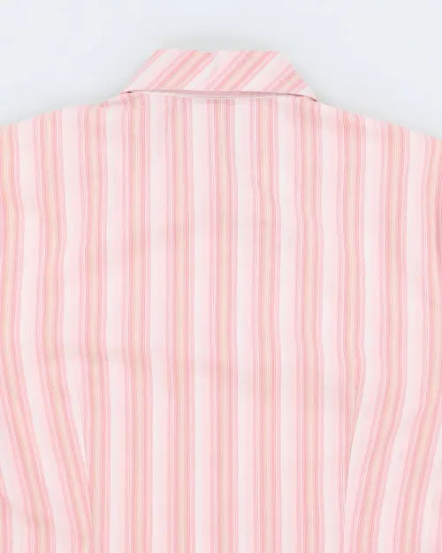 Y2k 00s Sanding Pink Stripe Blouse - M sold by Rokit product image thumbnail 4