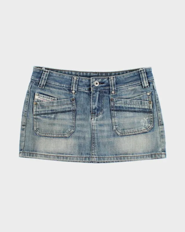 Vintage Y2k 00s Diesel Denim Skirt - S sold by Rokit