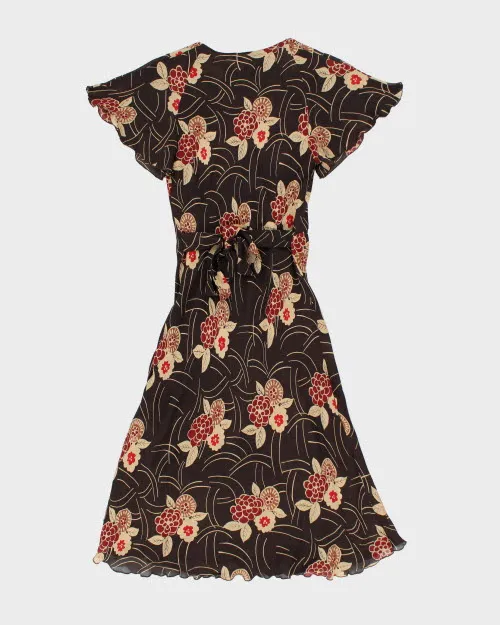 Vintage 90s Nougat Silk Floral Dress - M sold by Rokit product image thumbnail 2