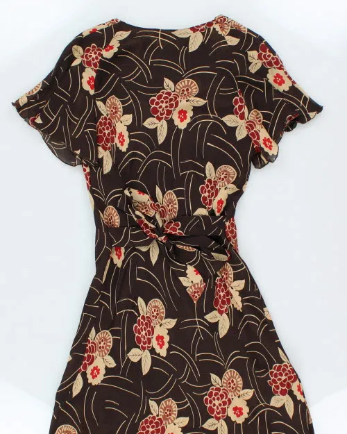 Vintage 90s Nougat Silk Floral Dress - M sold by Rokit product image thumbnail 4