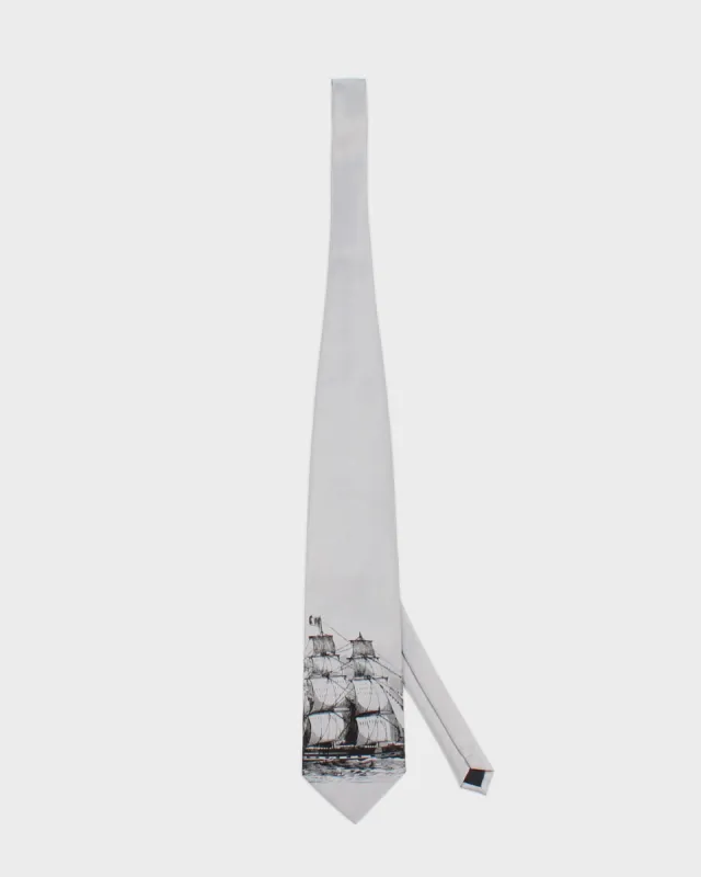 Cyberoptix Silver Ship Tie sold by Rokit