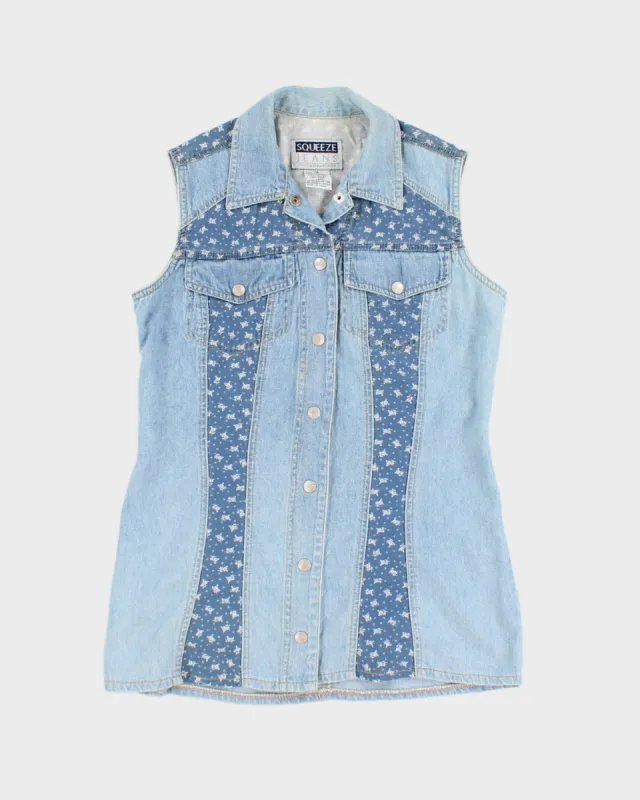 90's Denim Button up - M sold by Rokit