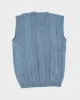 Vintage Blue Knit Vest - M sold by Rokit