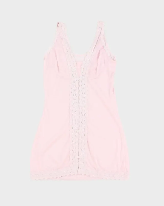 Vintage Darling Laced Pink Slip - S sold by Rokit
