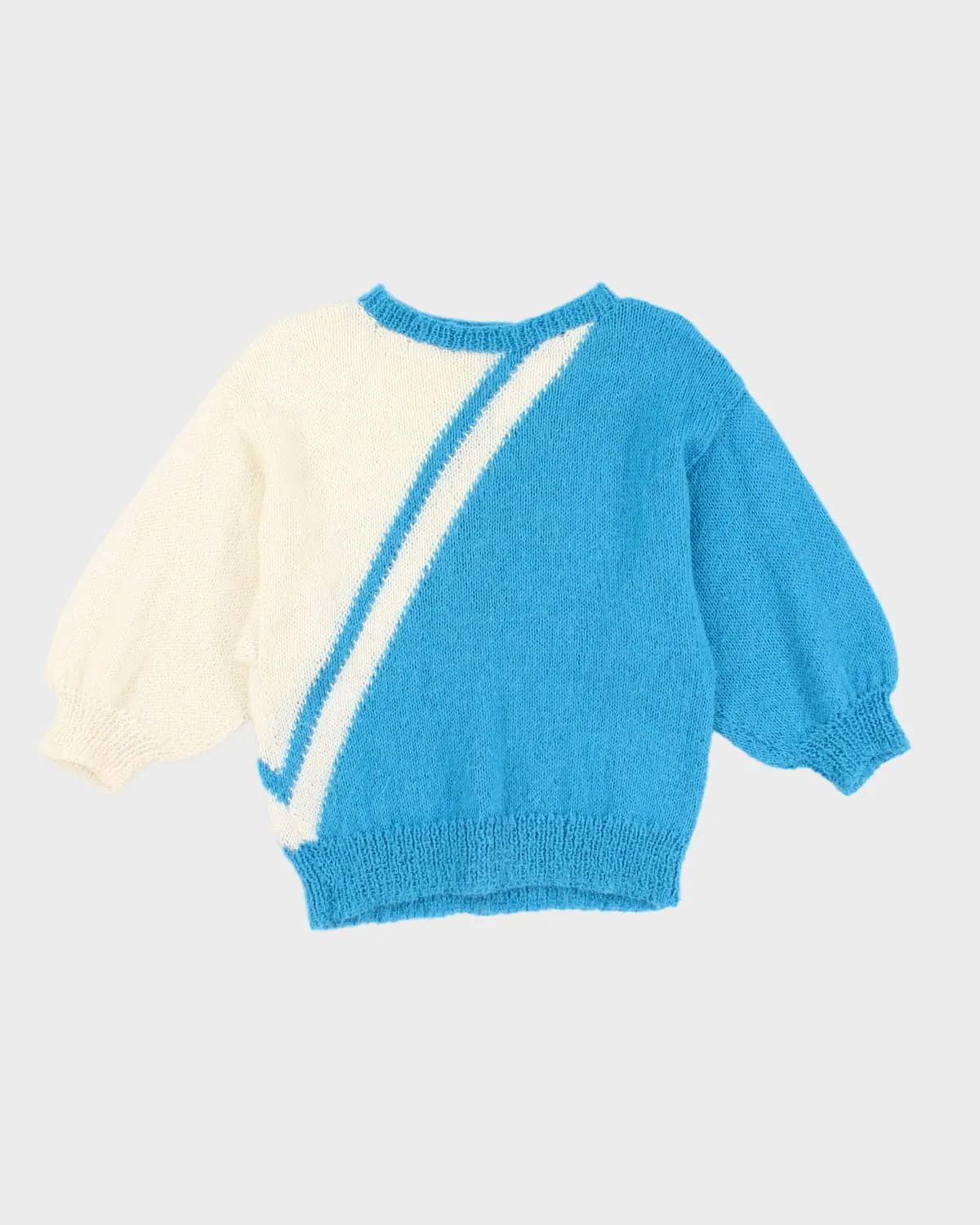 Vintage Two Tone Knit Jumper - S sold by Rokit