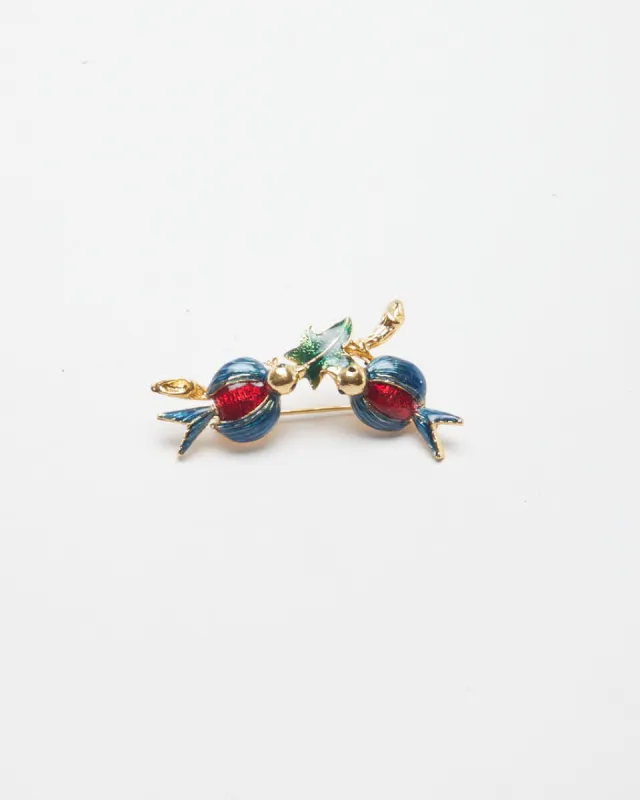 Vintage Nature and Birds Brooch sold by Rokit