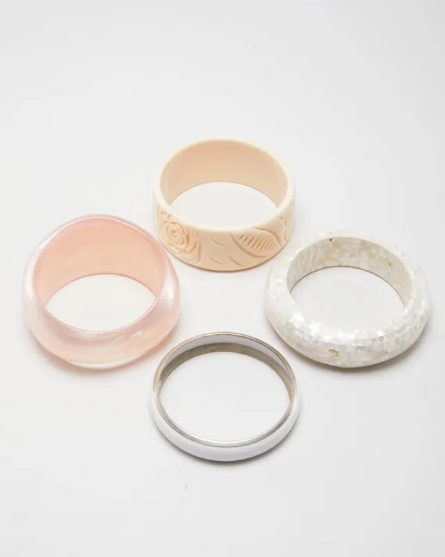Vintage Blush Set of 4 Bangles made by Rokit