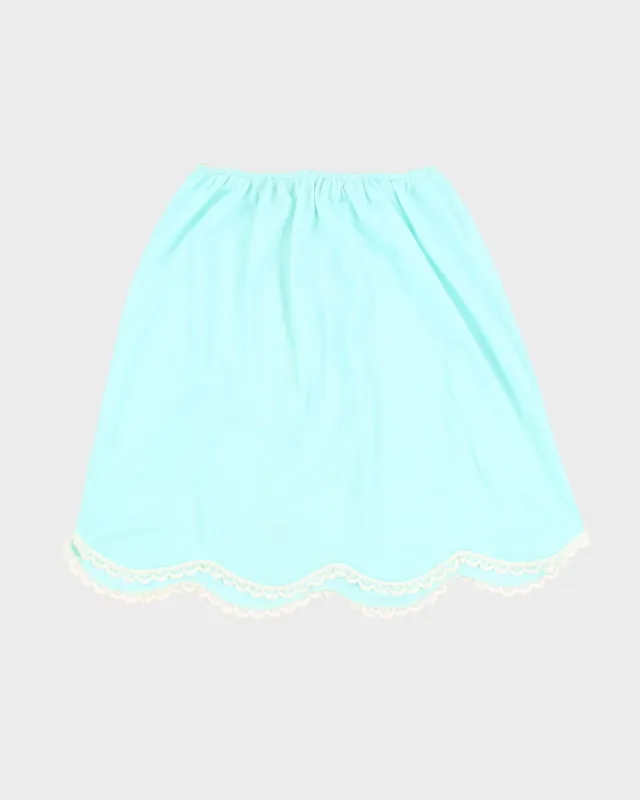 Vintage Vanity Fair Blue Petticoat Slip Skirt - S sold by Rokit