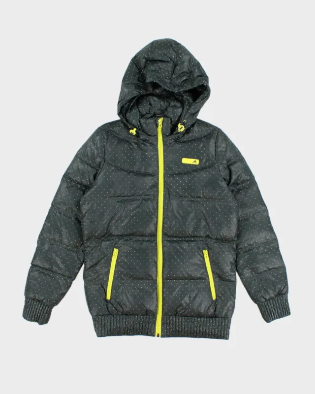 Adidas Polka Dot Duck Down Hooded Puffer Jacket - L sold by Rokit