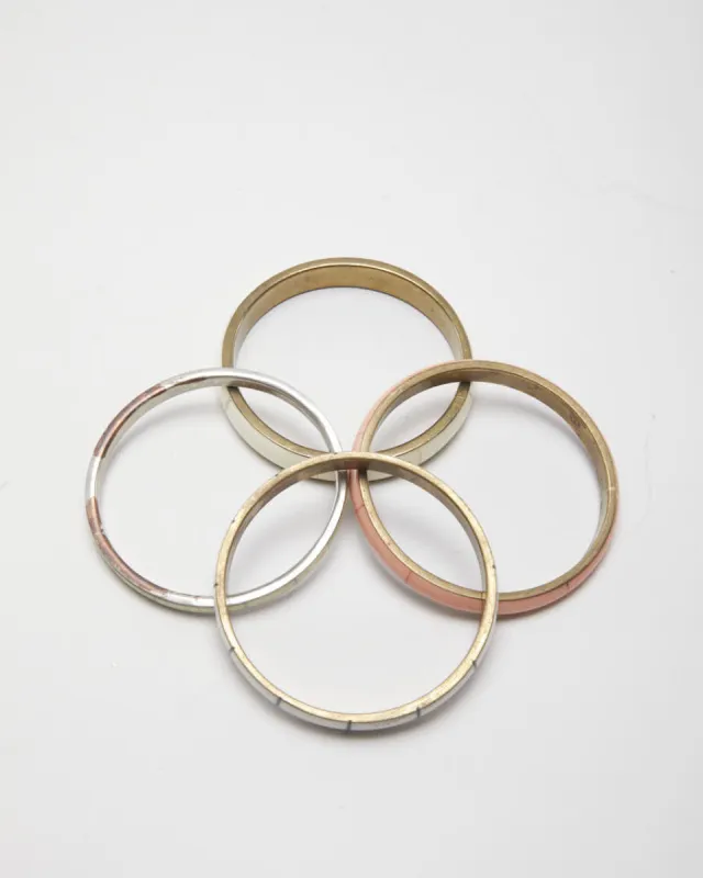 Vintage Inlay Set of 4 Bangles made by Rokit