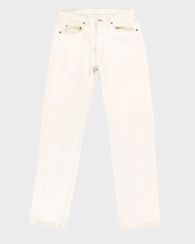 Distressed Off-White Levi's Jeans - 37 made by Levi's