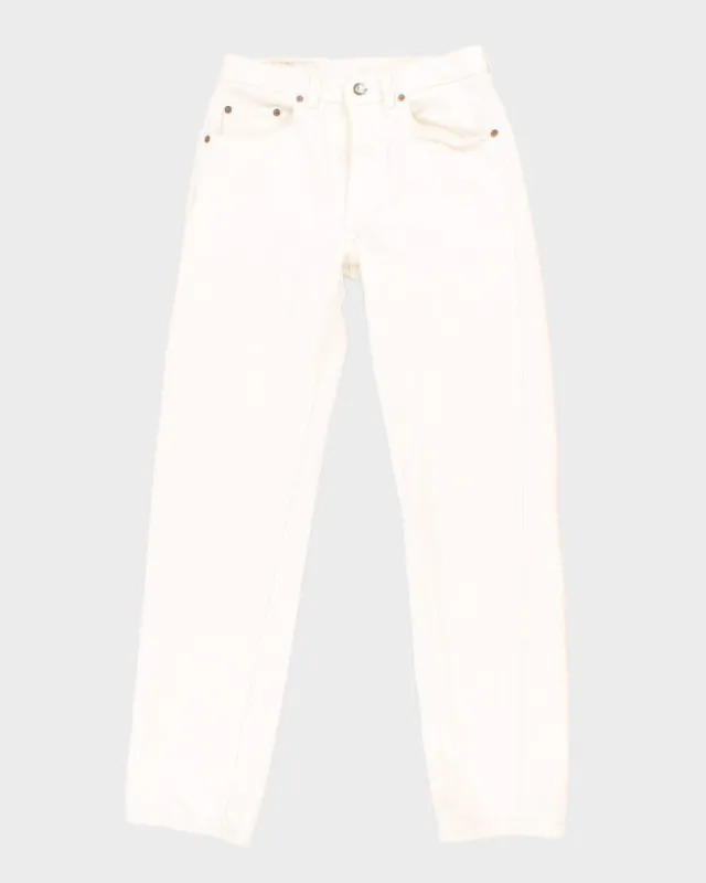 Vintage White 501's Levi's Jeans - W30 L32 sold by Rokit