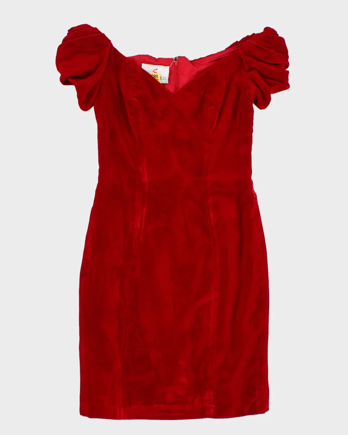 Perfect Red Velvet Dress - S sold by Rokit